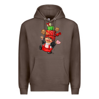 Coffee cute christmas girl gnome Premium Hoodie - CowGirlArtShop