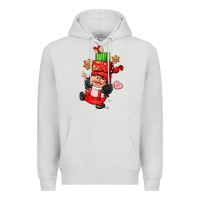 Dove Grey cute christmas girl gnome Premium Hoodie - CowGirlArtShop
