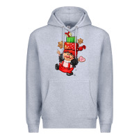 Heather Grey cute christmas girl gnome Premium Hoodie - CowGirlArtShop