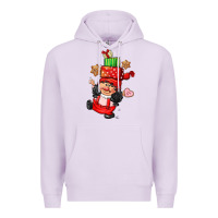 Lilac cute christmas girl gnome Premium Hoodie - CowGirlArtShop
