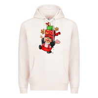 Pale Pink cute christmas girl gnome Premium Hoodie - CowGirlArtShop