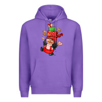 Purple cute christmas girl gnome Premium Hoodie - CowGirlArtShop