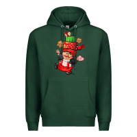 Sports Green cute christmas girl gnome Premium Hoodie - CowGirlArtShop