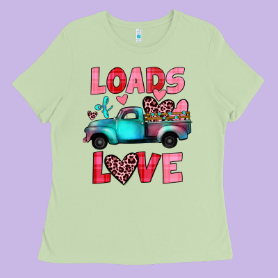 Loads Of Love Truck Ladies Tee Designed By Jahusdesignshop