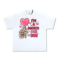 White i m a sucker for you Urban Heavy Tee - MaliasSmallBusiness