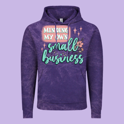 Minding My Own Small Business Vintage Hoodie Designed By Maliassmallbusiness