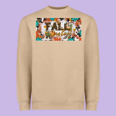 Fall In Love License Plate Heavyweight Sweatshirt Designed By Bundleandbundleshop