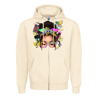 Sandshell 90s messy bun Zipper Hoodie - texasbilliewilder