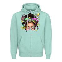 90s Messy Bun Zipper Hoodie | Teevron