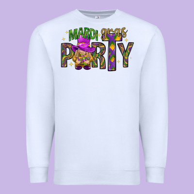 Mardi Gras Party Premium Sweatshirt Designed By Howdyjamesfarm