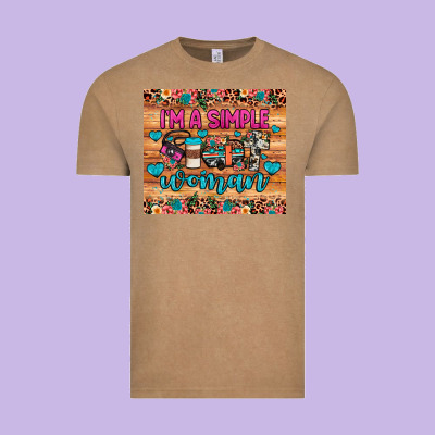 I'm A Simple Woman Vintage Tee Designed By Jahusdesignshop
