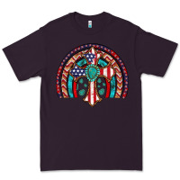 Plum gemstone cross american flag turquoise rainbow Premium Tee - Artiststas