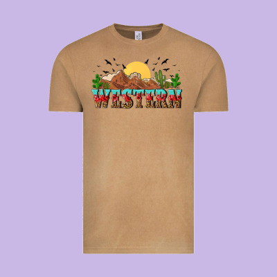 Western Vintage Tee Designed By Nancycooperartshop