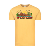 Vintage Mustard western Vintage Tee - NancyCooperArtShop
