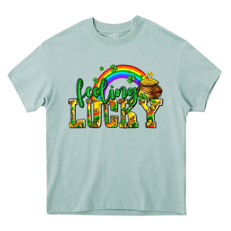 Feeling Lucky With Coins Heavy Core Tee by AdoDesignShop | Teevron