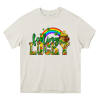 Cream feeling lucky with coins Heavy Core Tee - AdoDesignShop