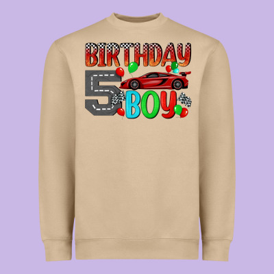 Birthday Boy 5 Heavyweight Sweatshirt Designed By Bundleandbundleshop