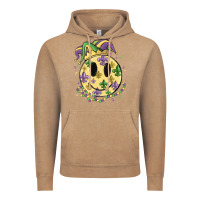 Vintage Coffee smiley face mardi gras Vintage Hoodie - MaliasSmallBusiness