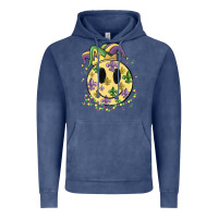 Vintage Denim smiley face mardi gras Vintage Hoodie - MaliasSmallBusiness