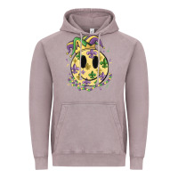 Vintage Zinc smiley face mardi gras Vintage Hoodie - MaliasSmallBusiness