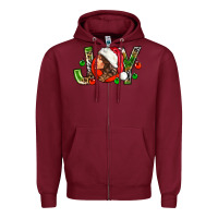 Burgundy Joy with woman Zipper Hoodie - NancyCooperArtShop