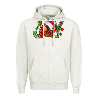 Oatmeal Heather Joy with woman Zipper Hoodie - NancyCooperArtShop