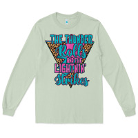 Matcha THE THUNDER ROLLS AND THE LIGHTNIN’ STRİKES Long Sleeve Tee - JahusDesignShop