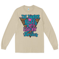 Mushroom THE THUNDER ROLLS AND THE LIGHTNIN’ STRİKES Long Sleeve Tee - JahusDesignShop