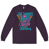 Plum THE THUNDER ROLLS AND THE LIGHTNIN’ STRİKES Long Sleeve Tee - JahusDesignShop