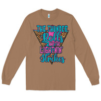 Toasted Coconut THE THUNDER ROLLS AND THE LIGHTNIN’ STRİKES Long Sleeve Tee - JahusDesignShop