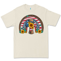 Bone cross american flag cowhide  leopard gemstone rainbow Premium Tee - Artiststas