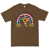 Cacao cross american flag cowhide  leopard gemstone rainbow Premium Tee - Artiststas
