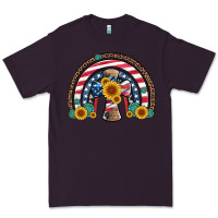 Plum cross american flag cowhide  leopard gemstone rainbow Premium Tee - Artiststas