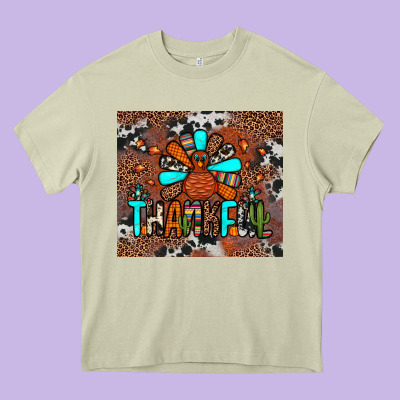 Thankful Turkey Png Heavy Core Tee Designed By Jahusdesignshop