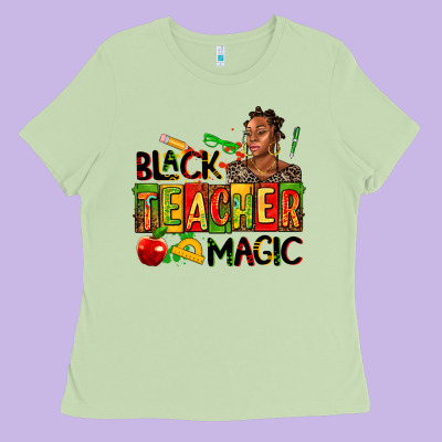 Black Teacher  Magic Ladies Tee Designed By Adodesignshop