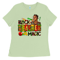 Matcha black teacher  magic Ladies Tee - AdoDesignShop
