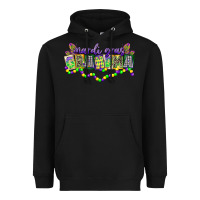 Black mardi gras grandma Heavyweight Hoodie - CowGirlArtShop
