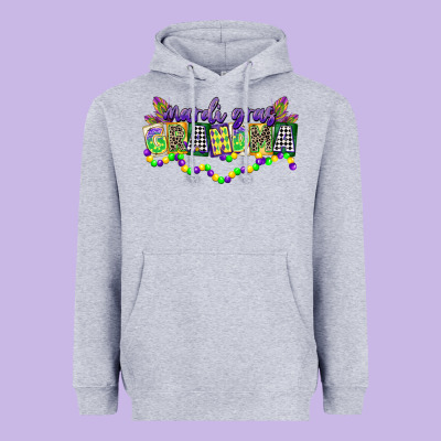 Mardi Gras Grandma Heavyweight Hoodie Designed By Cowgirlartshop