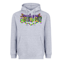 Heather Grey mardi gras grandma Heavyweight Hoodie - CowGirlArtShop