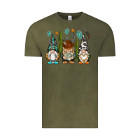 Vintage Olive western gnomies Vintage Tee - NancyCooperArtShop