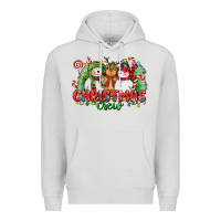 Dove Grey christmas crew polar bear reindeer and snowman Premium Hoodie - CowGirlArtShop