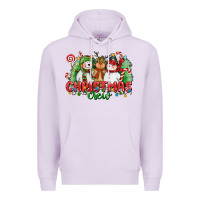 Lilac christmas crew polar bear reindeer and snowman Premium Hoodie - CowGirlArtShop