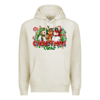 Oatmeal Heather christmas crew polar bear reindeer and snowman Premium Hoodie - CowGirlArtShop