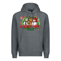 Rock christmas crew polar bear reindeer and snowman Premium Hoodie - CowGirlArtShop