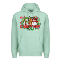 Seafoam christmas crew polar bear reindeer and snowman Premium Hoodie - CowGirlArtShop