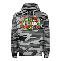 Slate Camo christmas crew polar bear reindeer and snowman Premium Hoodie - CowGirlArtShop