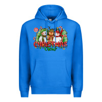 True Royal christmas crew polar bear reindeer and snowman Premium Hoodie - CowGirlArtShop