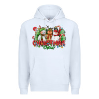 White christmas crew polar bear reindeer and snowman Premium Hoodie - CowGirlArtShop