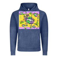Vintage Denim mardi gras lips Vintage Hoodie - MaliasSmallBusiness