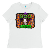 White Boo heifer halloween Ladies Tee - Artiststas